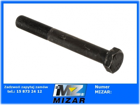 Śruba calowa 1/2x4" stal 8.8 z łbem sześciokątnym DIN 931 czarna-59794