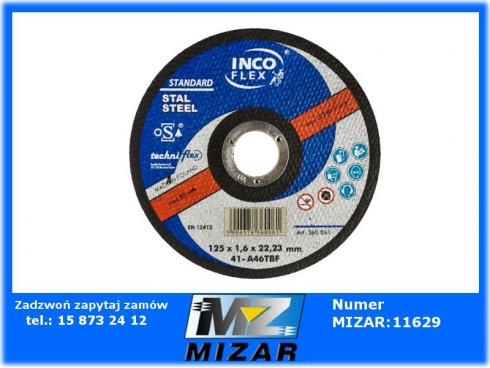 Tarcza do cięcia metalu 125 1,6 T1A Inco FLEX-59718