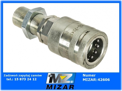 Szybkozłącze hydrauliczne gniazdo long M22x1,5 gwint zewnętrzny Euro Push-Pull 9100822GL ISO 7241-A Waryński-59816