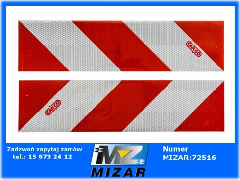 Naklejka odblaskowa wyróżniająca przyczepy 100x400mm 2szt HC-Cargo-59807