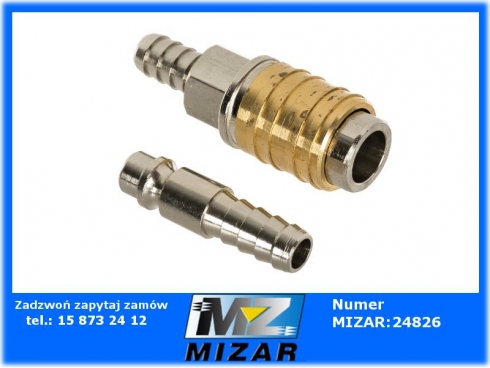 Szybkozłącze do kompresora z końcówką na wąż 10mm 16bar NEO Tools-60178