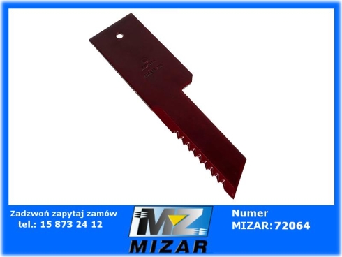 Nóż sieczkarni 198x50x3mm John Deere Massey Ferguson 16000616 AGVParts-60118