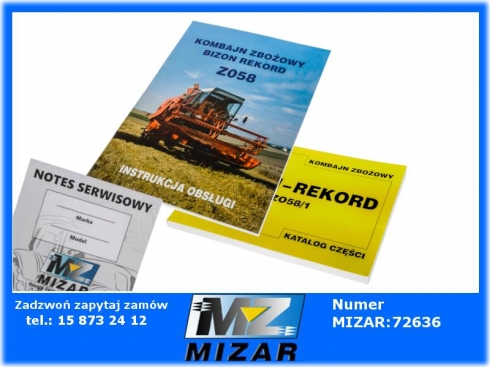 Instrukcja obsługi + katalog części BIZON Z-058 Z058 Rekord-60560