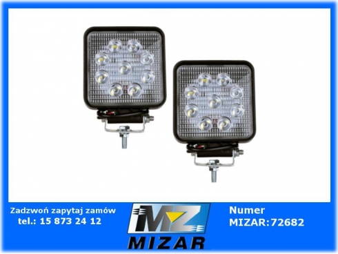 Lampa robocza halogen LED 27W 9x3W 12V 24V x2-60727