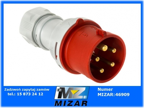 Wtyka siłowa PCV 5x32A ze zmianą faz-60860