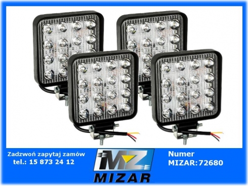 Lampa robocza halogen LED szperacz 16 LED12V 24V 4 sztuki
-60881