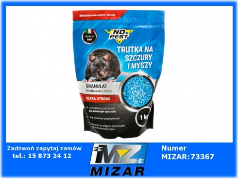 NO PEST 1kg trutka na gryzonie Brodifacoum niebieska-60864