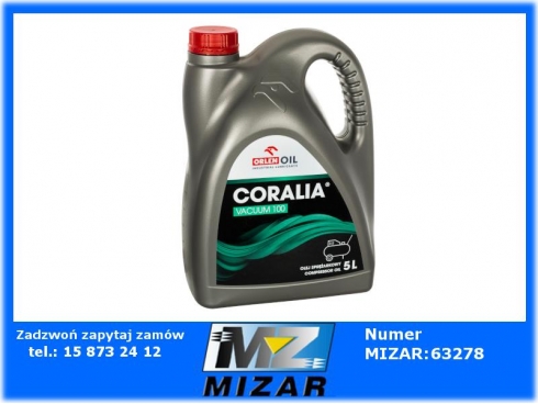 Olej do pomp próżniowych Coralia Vacuum 5l Orlen-60850