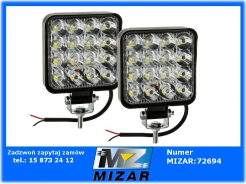 Lampa robocza halogen szperacz 16 LED 12 24V mini 2 sztuki-60979