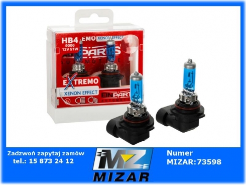 Żarówka HB4 Extremo 12V 55W 100% Xenon Effect EinParts-61038