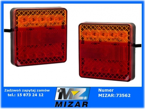 Lampa tylna zespolona Led 12V 24V prawa lewa 2szt przyczepa laweta-61377