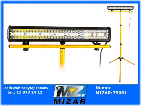 Naświetlacz halogen LED 420W 12V 24V + statyw budowlany z regulacją 92-186cm-61455