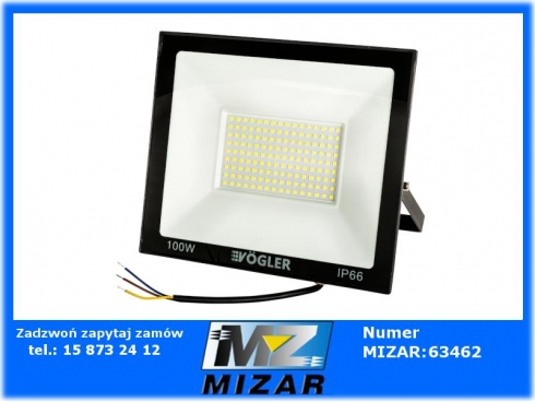 Naświetlacz Led 100W 230V barwa zimna biała 6500K bez czujnika-61497