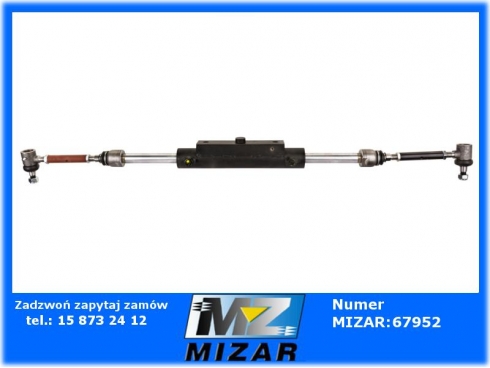 Siłownik hydrauliczny wspomagania kierownicy Zetor 3320 4320 5320 6320 7320 z przegubami 2x130mm siłownik 34649-61558