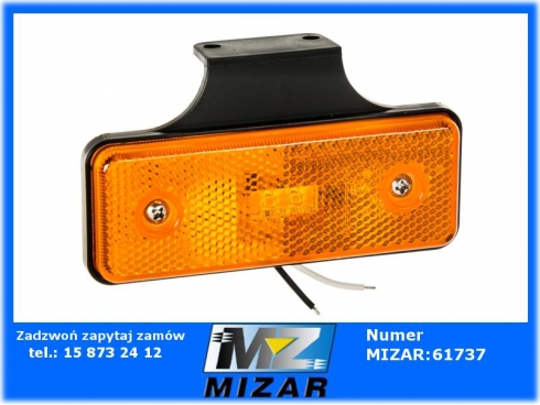 Lampa obrysowa 2 LED pomarańczowa IP67 115x65x32mm 12V 24V-61740