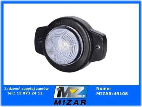 Lampa obrysowa diodowa LED 12V 24V biała Horpol -61884