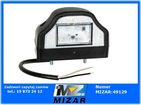 Lampa światło tablicy rejestracyjnej 3 LED 12V 24V Horpol-61850