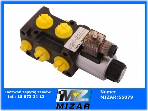 Dzielnik elektrozawór kierunkowy elektromagnetyczny kontroli W-E12DVS6/2 (DVS6/50L) G1/2" 50L 24V DC Waryński-61941