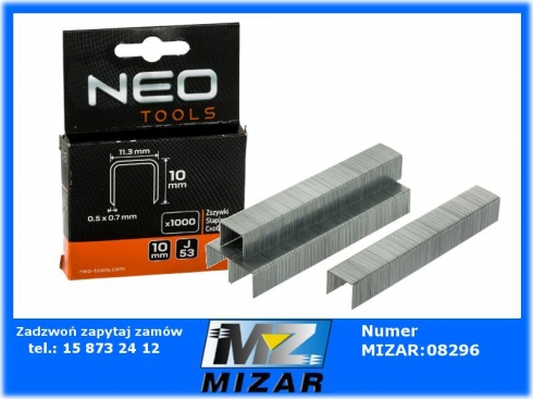 Zszywki typ TYP J 10mm 1000szt. NEO-62045