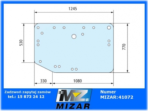 Szyba tylna górna do nr 04735 Renault 0011346430-62504