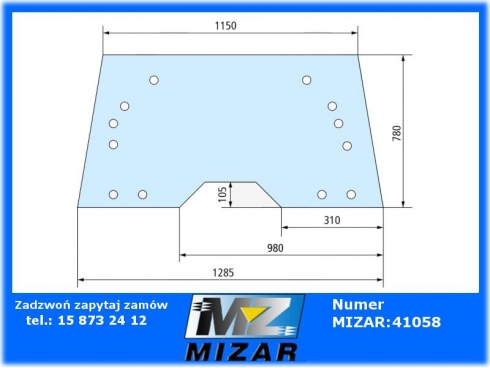 Szyba przednia wystawiana Renault Axos 310 320 330 0011377100-62513