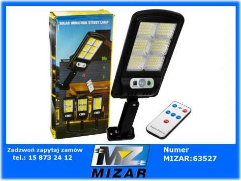 Lampa solarna uliczna ogrodowa 120 LED z czujnikiem ruchu i zmierzchu-62727