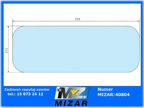 Szyba tylna dolna MF 6120 6130 6140 6150 6160 6170 3714482M1-62770