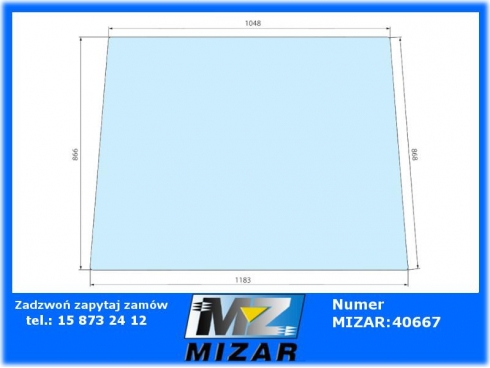 Szyba przednia VSG Massey Ferguson 3050 3060 3065 3070 3080 3085 3090 3095 3115 3120 3125 3610 3630 3635 3645 3650 3655