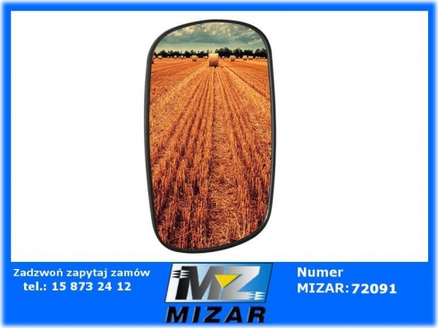 Lusterko uniwersalne na gałkę 264x158mm Ursus Zetor Fendt Massey Ferguson John Deere New Holland-62990