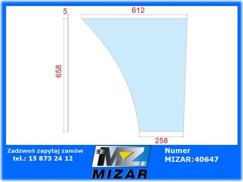 Szyba drzwi dolna Massey Ferguson 342 350 352 355 3477778M1-62984