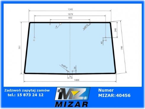 Szyba tylna John Deere 7600 7610 7700 7710 7800 R110990-63178