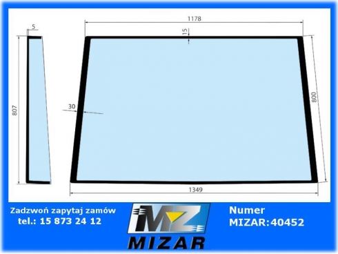 Szyba przednia John Deere 7600 7610 7700 7710 7800 R114807 R96187-63180