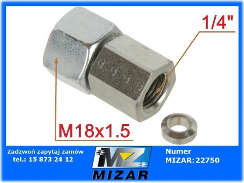 Złącze manometryczne 1/4" z nakrętką M18x1,5-63216