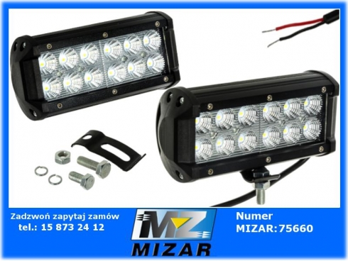 Lampa robocza LED 36W 167mm typu COMBO 2 sztuki-63488