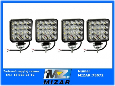 Lampa robocza halogen szperacz 16 LED 12 24V mini 4 sztuki-63974