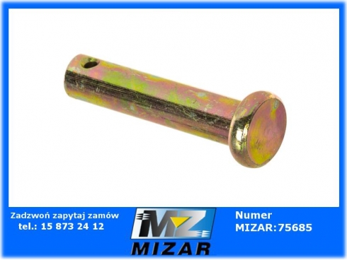 Sworzeń ucha łańcucha bocznego odciągu ramion fi 12,5mm długość robocza 50mm C-330 50021240-64190