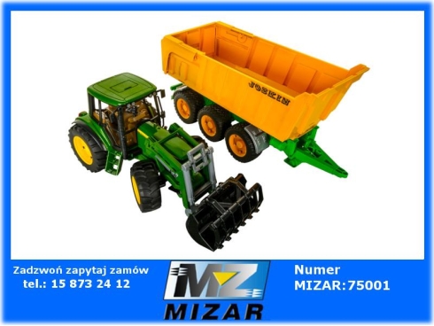 Zestaw Ciągnik John Deere 6920 z ładowaczem + Przyczepa z wywrotem Joskin Bruder 02212 02052-64388