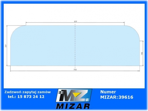 Szyba tylna dolna stała Fendt Farmer 307 308 309 515810050010-64342