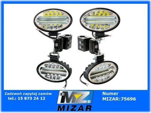 Lampa robocza LED 12V 24V z uchwytem bocznym 4szt. 192 LED 2880lm wspornik boczny-64534