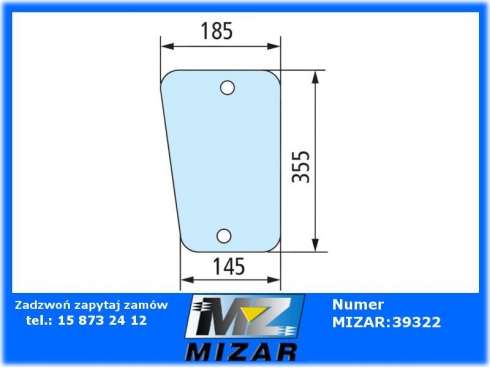 Szyba przednia dolna prawa Fendt Farmer 250V 260V 205812040650-64629