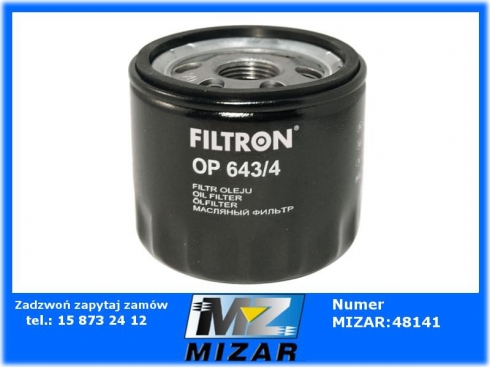 Filtr oleju Filtron OP 643/4  Dacia Renault Opel Fiat Jeep-64707