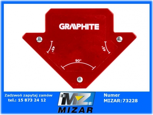 Kątownik spawalniczy magnetyczny 82x120x13mm Graphite 56H901-64877