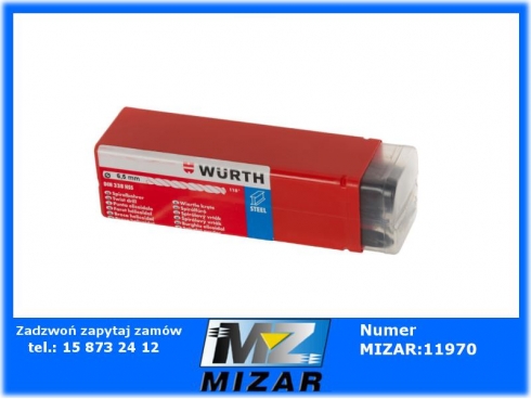 Wiertło do metalu HSS DIN338 6,5mm WURTH-65114