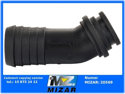 Kolano opryskiwacz na wąż 25mm 30° mocowanie 1" Agroplast-65382