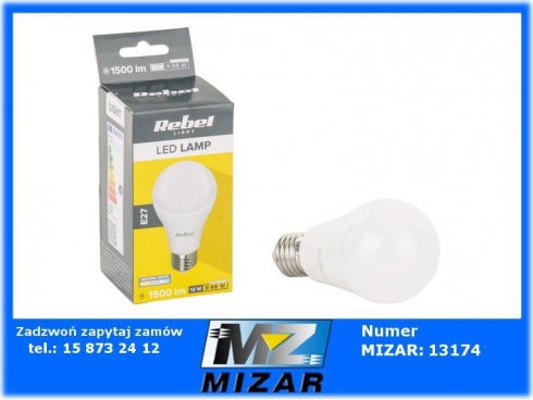 Żarówka LED A60 12W E27 4000K 230V Rebel-65441