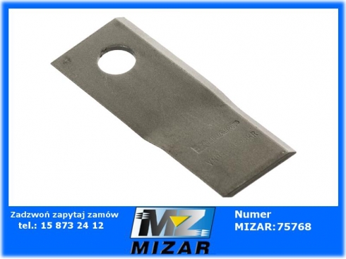 Nożyk kosiarki dyskoweji Vicon lewy 120x48x4 fi 18,5mm Kramp 90258699-65400