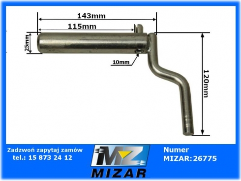 Sworzeń wywrotu i przyczepy Pronar fi 25mm 8-12t 45RPN0007000 -65968