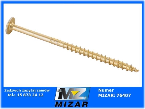 Wkręt ciesielski z łbem talerzykowym WKCP 6x100mm 100szt. Wkręt-Met-66494