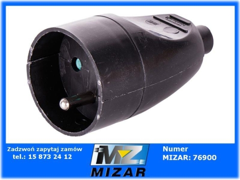 Gniazdo przedłużacza 1xG+Z GN-171 czarne-67268