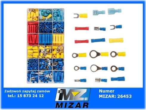 ZESTAW KOŃCÓWEK I ZŁĄCZ ELEKTRYCZNYCH 350szt.-67343